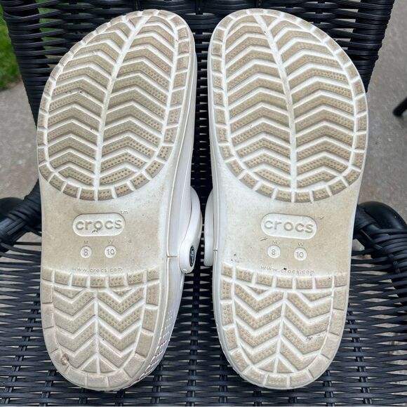 Crocs Adults Bayaband Logo White & Pink Women’s 10 // Men’s 8 - Picture 8 of 16